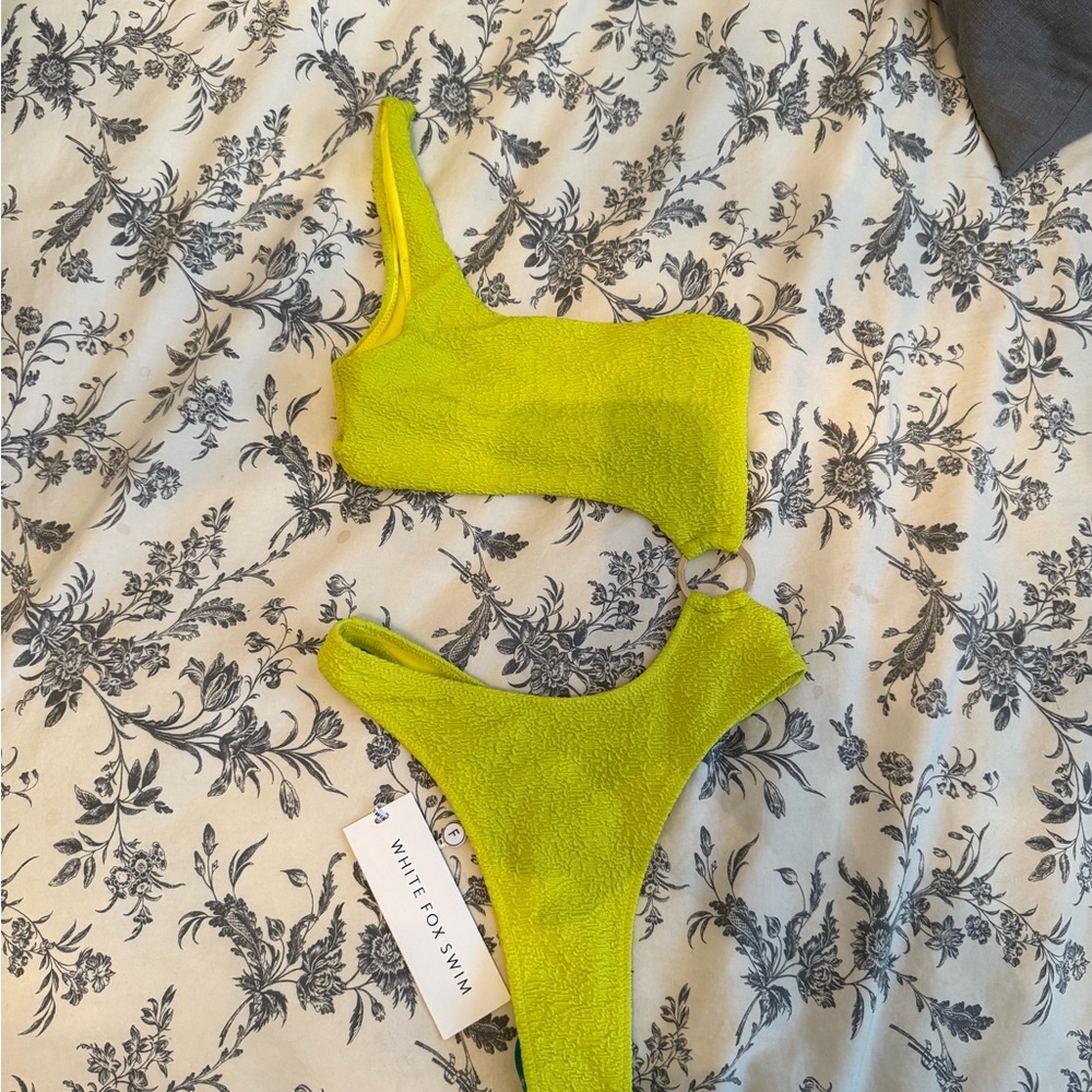 White Fox Swim Lime Green Bikini Set